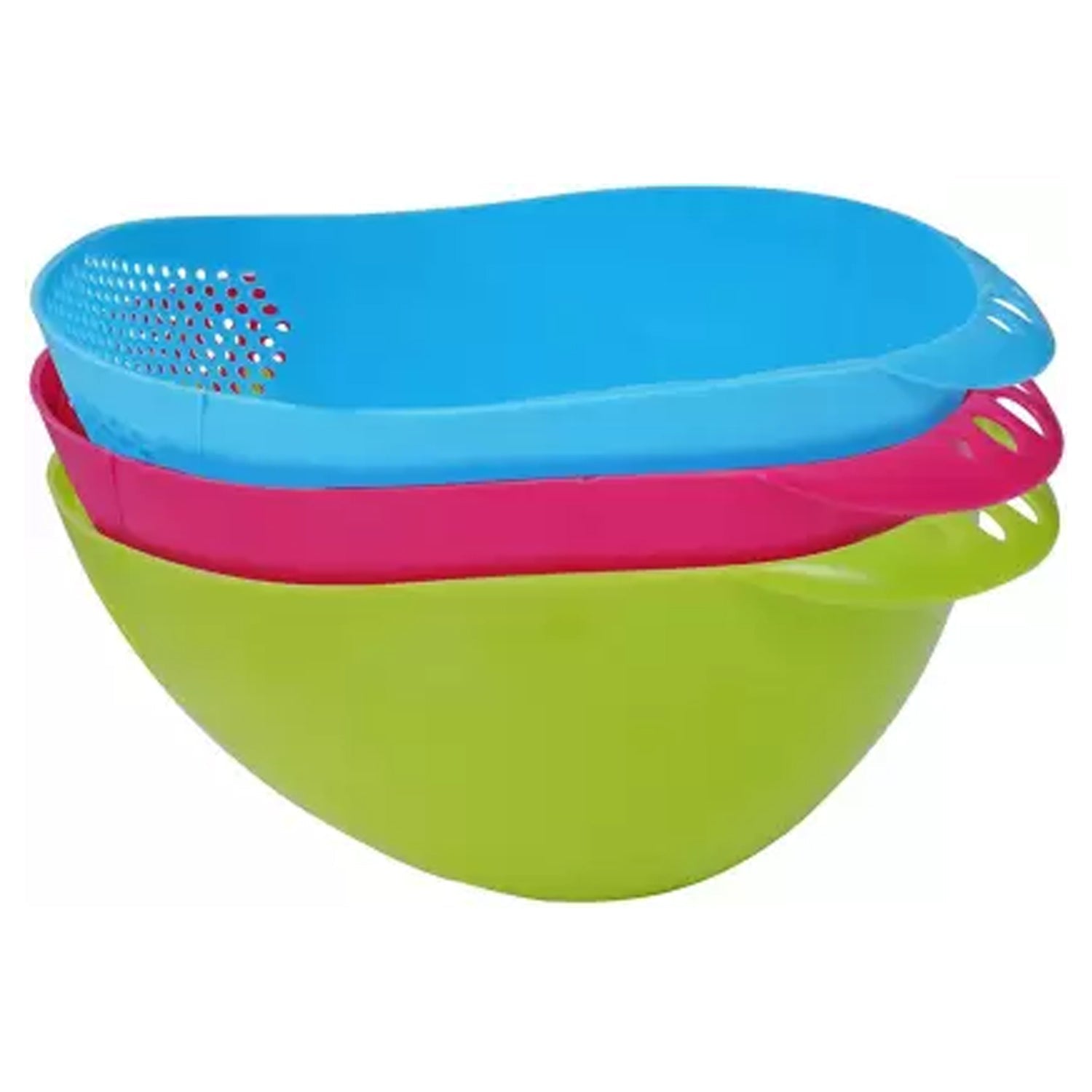 Virgin Rice Bowl Durable Plastic Strainer, Water Strainer | Vegetable & Fruits Washing Bowl - Bhavnagar Deodap