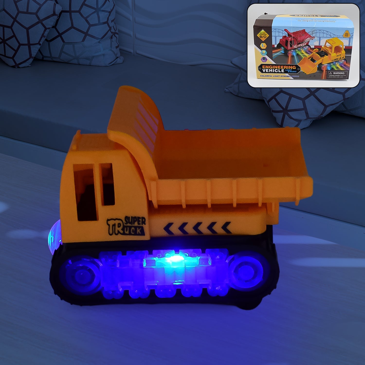 Engineering Vehicle Toys for Kids - Self-Driving Super Dump Truck Toy | Self-Driving Trucks, Engineering truck Electric Vehicle Toys boys birthday gift toys (1 Pc) - Bhavnagar Deodap