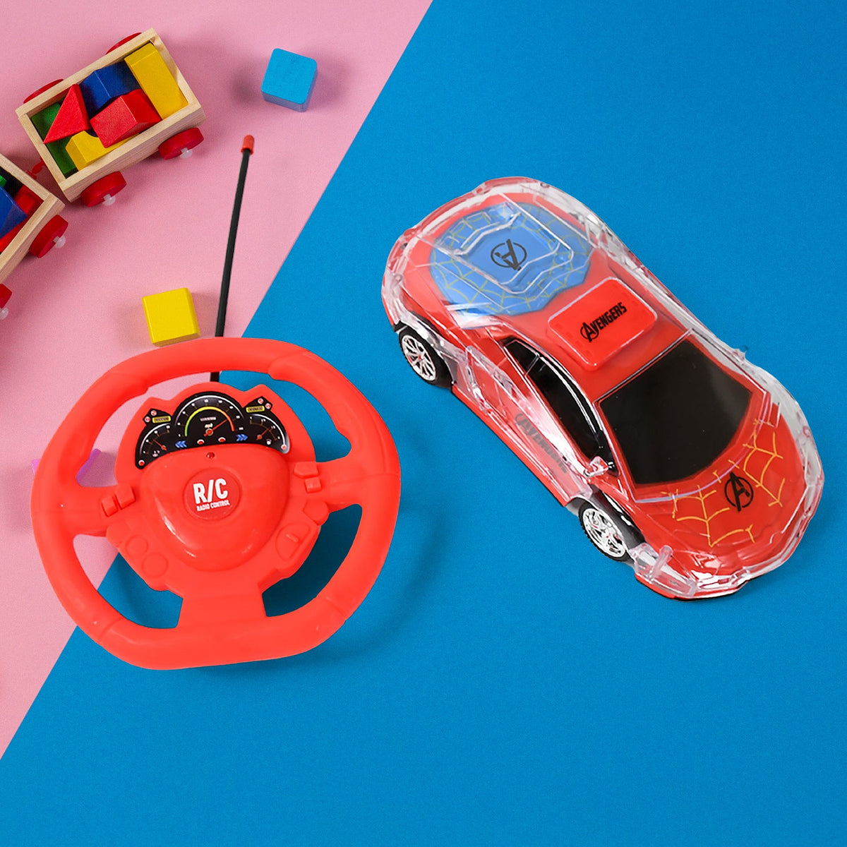 Plastic Remote Control Car, Remote Control Racing car with Two Function Backward and Forward. Handle Design Remote. Best Birthday Gift, Birthday Return Gift with Rechargeable Battery For Car - Bhavnagar Deodap