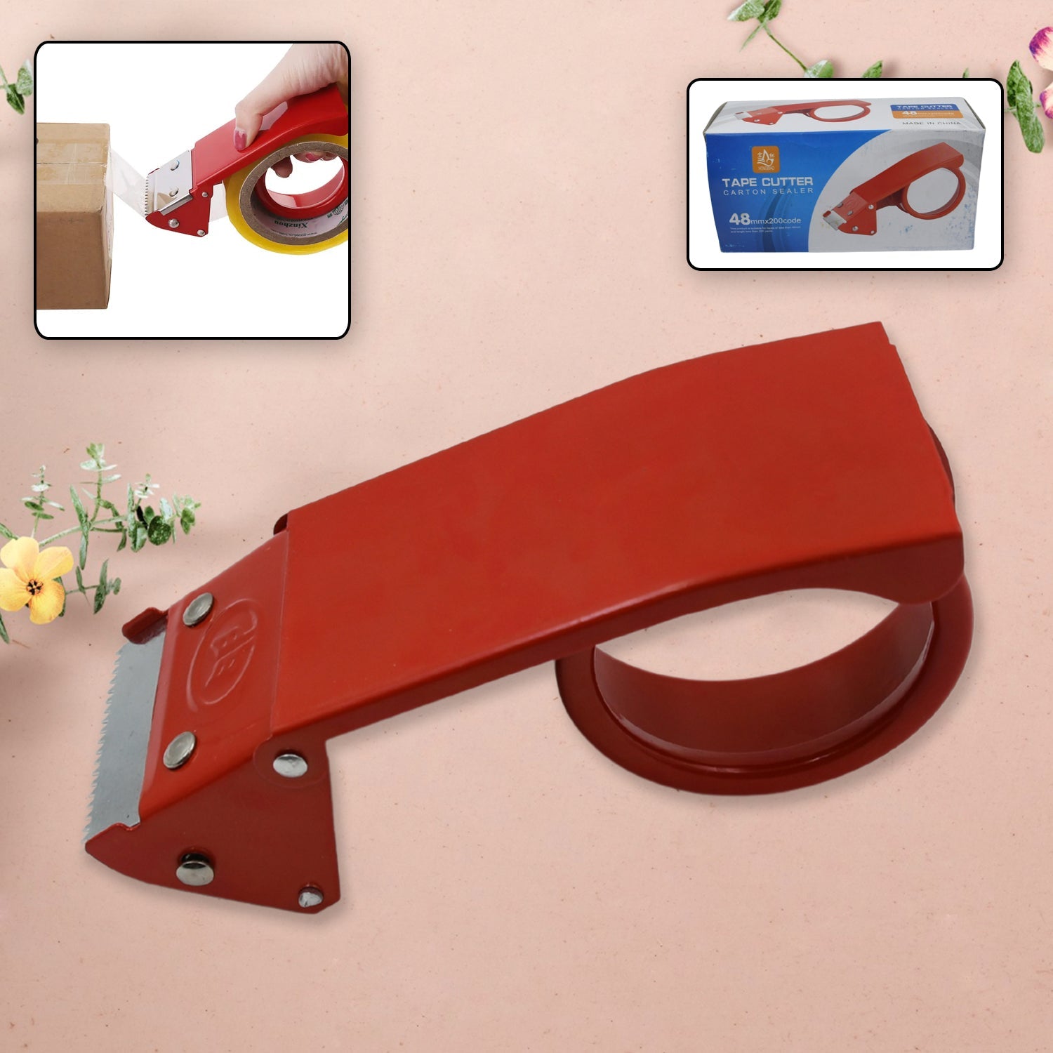 Metal Packing Tape Dispenser Cutter for Home Office use, Tape Dispenser for Stationary, Tape Cutter Packaging Tape - Bhavnagar Deodap