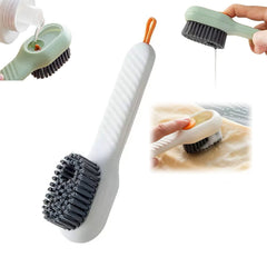 Multifunctional Scrubbing Brush with Liquid / Soap Dispenser, Cleaning Brush with Liquid / Soap Dispenser, Shoe Brush for Cleaning, Cloth Cleaning Brush with Handle Liquid Shoe Brush For Shoe Clothes (1 Pc) - Bhavnagar Deodap