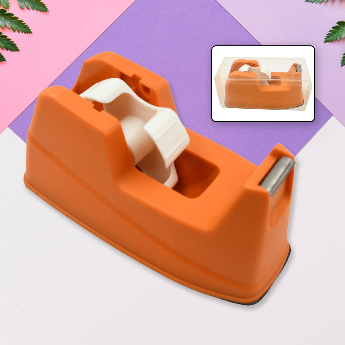 Plastic Tape Dispenser Cutter for Home Office use, Tape Dispenser for Stationary, Tape Cutter Packaging Tape (1 pc / 605 Gm) - Bhavnagar Deodap