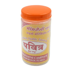 Natural Bhimsheni Camphor (Kapoor) Bhimseni Camphor Kapoor / Kapur Isoborneol Flakes Jar 100gm - Bhavnagar Deodap