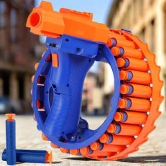 Amazing Toy Gun, Electric Gun for Children, 28 Soft Bullets for Youth Safety, Children's Electric Hand Ring Wheel Soft Bullet Gun, Gift Toys - Bhavnagar Deodap