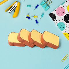 3D Toast Bread Shape Eraser for Kids, Cartoons Erasers Toast Bread Erasers Bread Shaped Eraser for Students, Gift, Cute Fun Food Pencil Erasers for School Classroom, Stationery for Boys & Girls (4 Pcs Set) - Bhavnagar Deodap