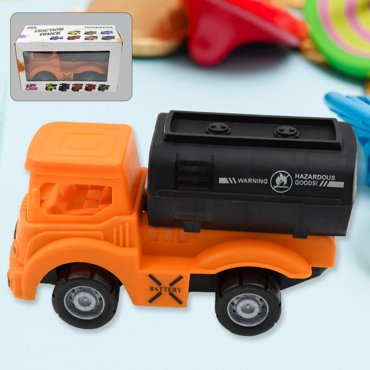 Tanker Truck Toys for Kids, friction power Vehicles Toy Truck, Plastic Truck, Friction Power Toy Trucks For Boys Girls, & Kids (1 Pc / Mix Color) - Bhavnagar Deodap