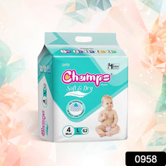 Champs Soft and Dry Baby Diaper Pants 62 Pcs (Large Size  L62) - Bhavnagar Deodap