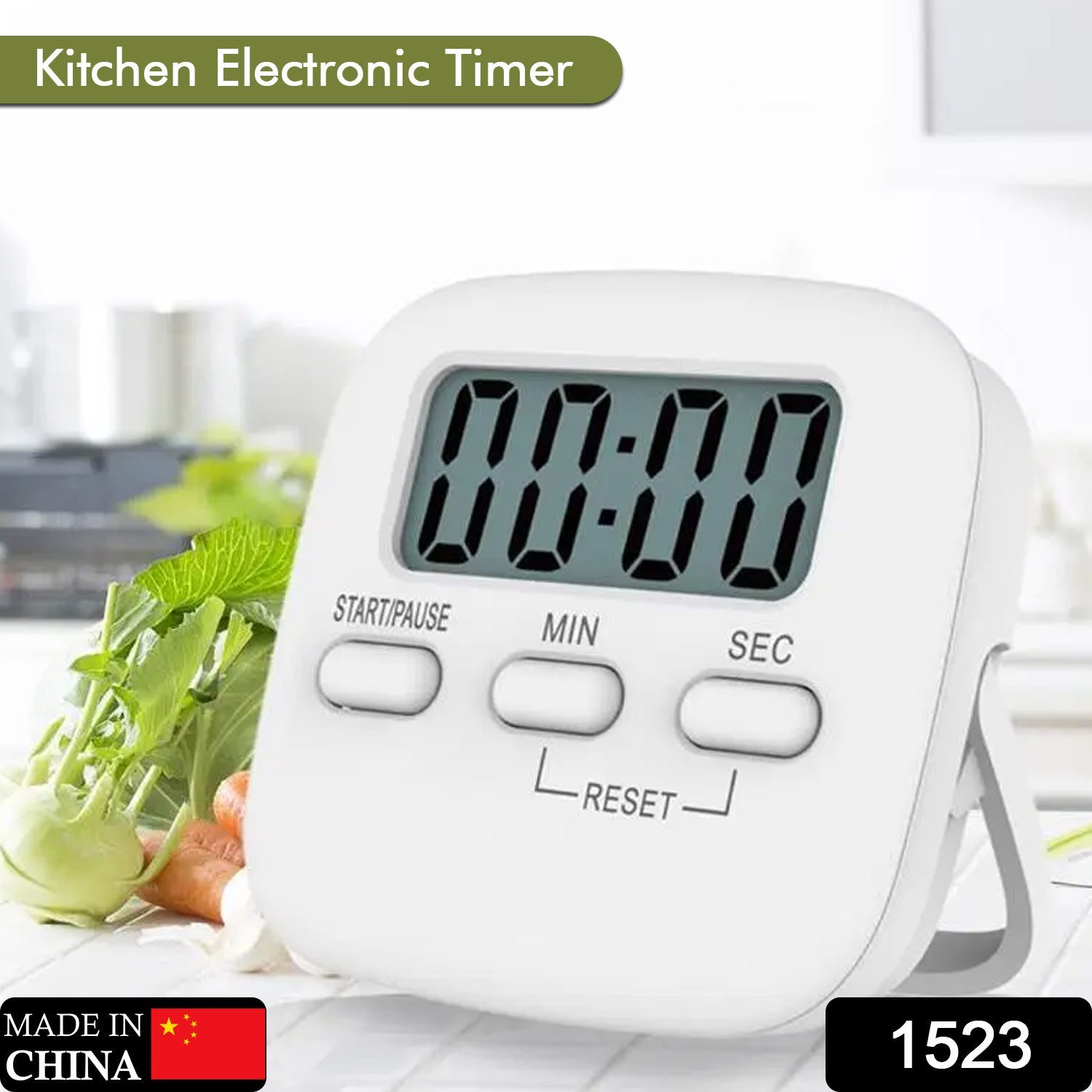 Digital Kitchen Timer with Alarm | Stop Watch Timer for Kitchen | Kitchen Timer with Magnetic Stand |Timer Clock for Study - Bhavnagar Deodap