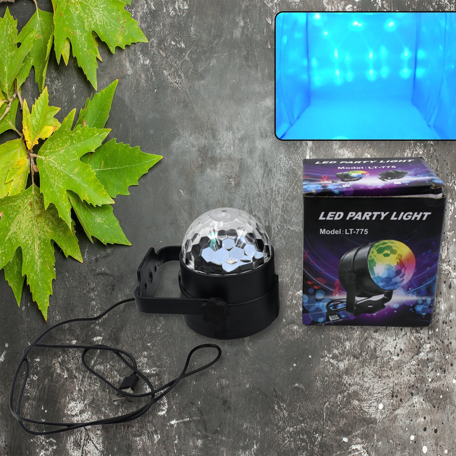 Party Lights, DJ Stage Light Disco Ball Light USB Charging Party Stage Lamp Party Light for Home Bar Car Wedding Holiday Party, Party Gift Kids Birthday - Bhavnagar Deodap