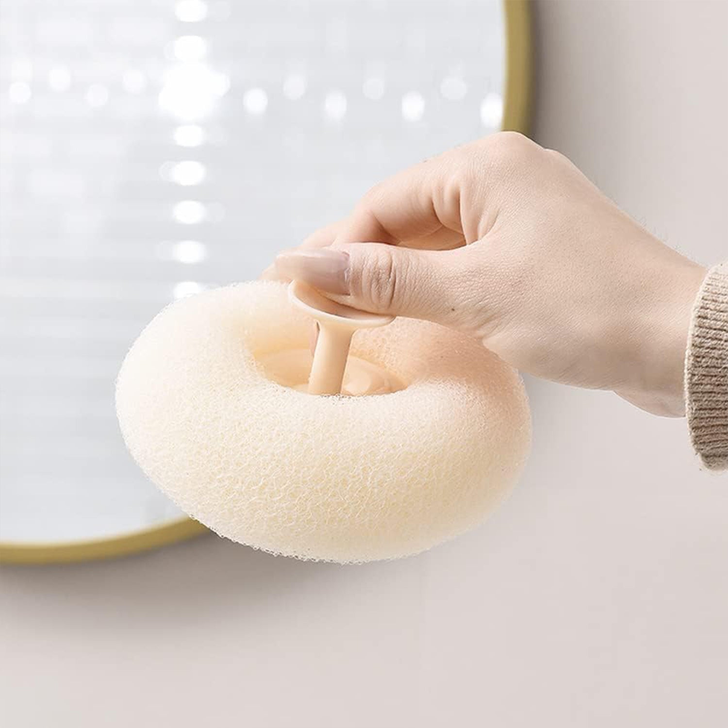 Super Soft Bath Sponge Flower Suction Cup Bath Sponges for Shower Women Men Foam Loofah Sponge Exfoliating Bath Sponge Body Washer Reusable loofah Massage Bath (1 pc) - Bhavnagar Deodap