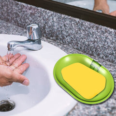 Plastic Soap Dish Holder for Bathroom Shower Wall Mounted Self Adhesive Soap Holder Saver Tray-Plastic Sponge Holder for Kitchen Storage Rack Soap Box, Bathroom - Bhavnagar Deodap