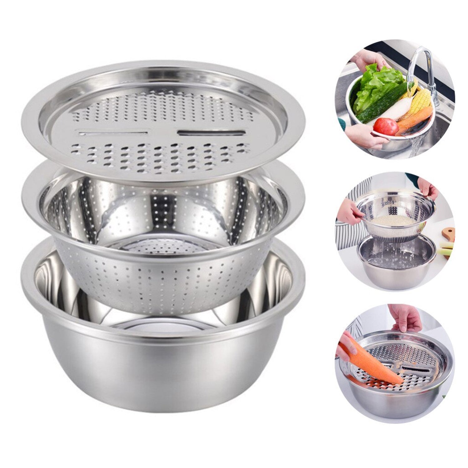 3 in 1 Kitchen Multipurpose Julienne Grater Salad Maker - Bhavnagar Deodap