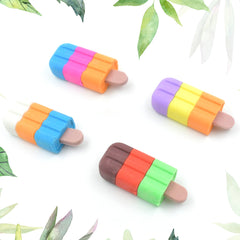 Ice cream Shape Eraser for Girls & Boys 3D Eraser for School B'Day Return Gift Ice Cream Theme Shape Erasers Pencils Set for Kids Educational Stationary kit, School Supplies (1 Set 4 Pc) - Bhavnagar Deodap