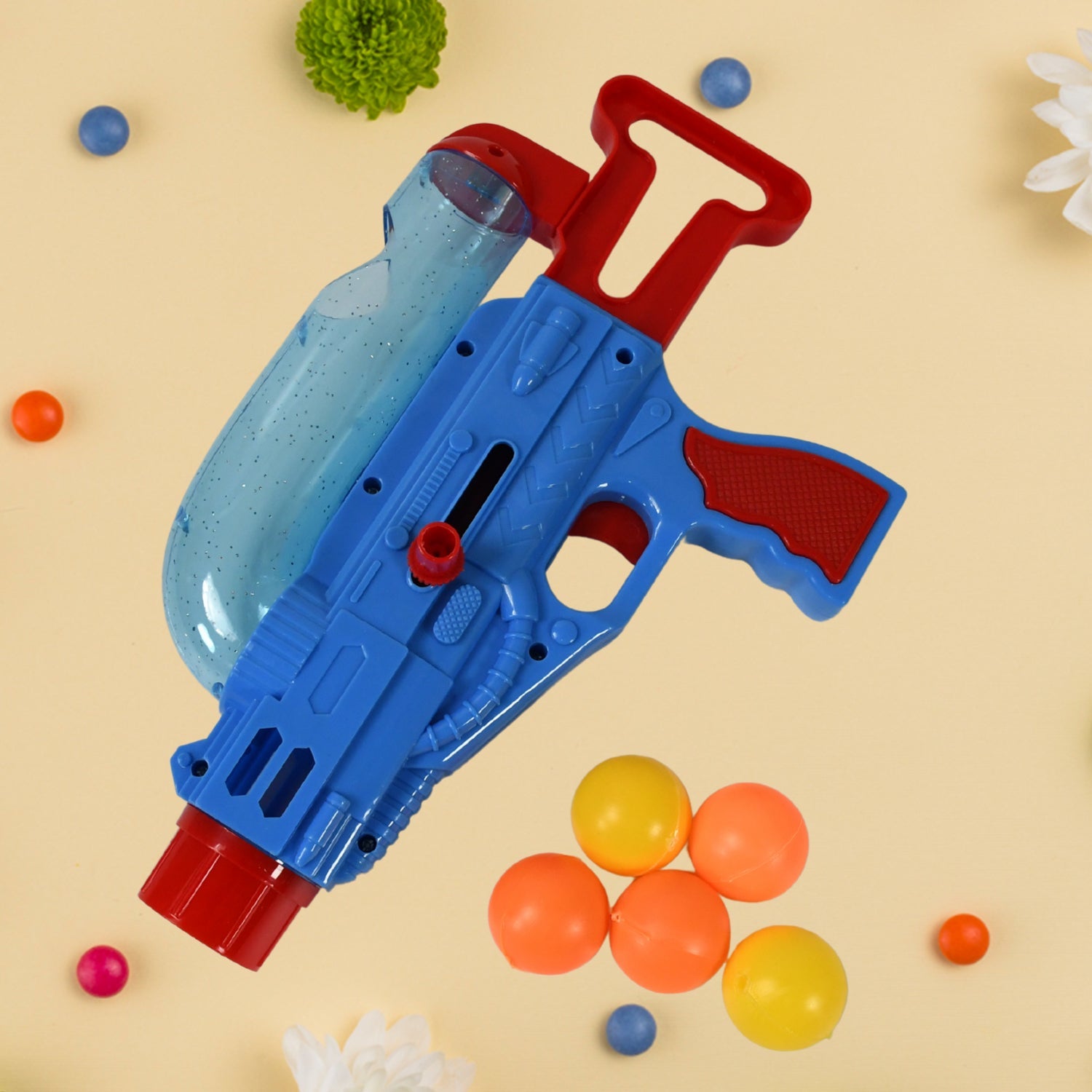 Manual Shooting 5 Ball Gun Toy shoot super ping pong gun for kids, Plastic Balls Shooting Gun Toys For Boys Kids High Quality Gun - Bhavnagar Deodap