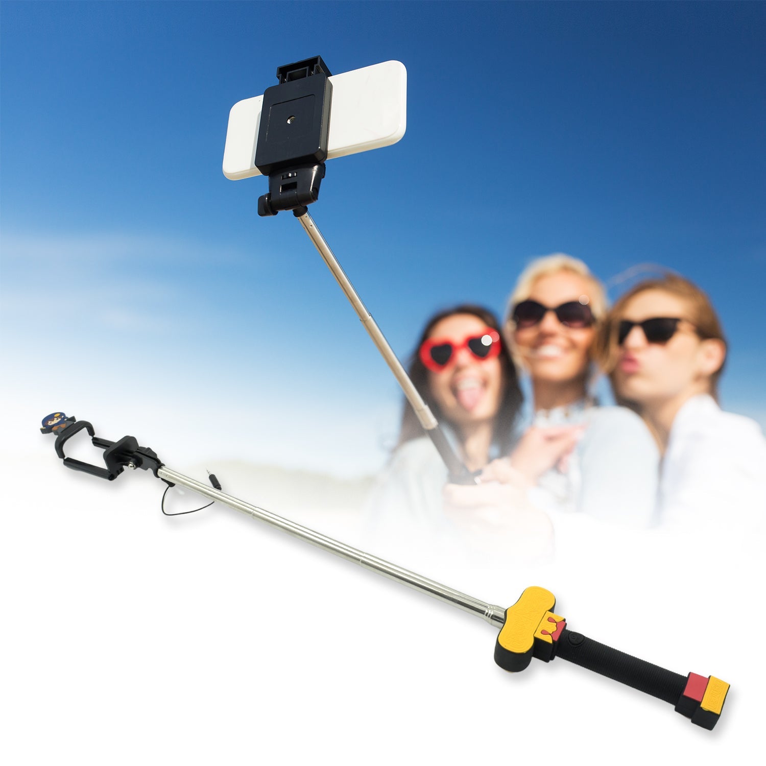 Selfie Sticks Box with Aux Wire for All Smart Phones, Extendable Self Portrait Selfie Stick (1 Pc ) - Bhavnagar Deodap