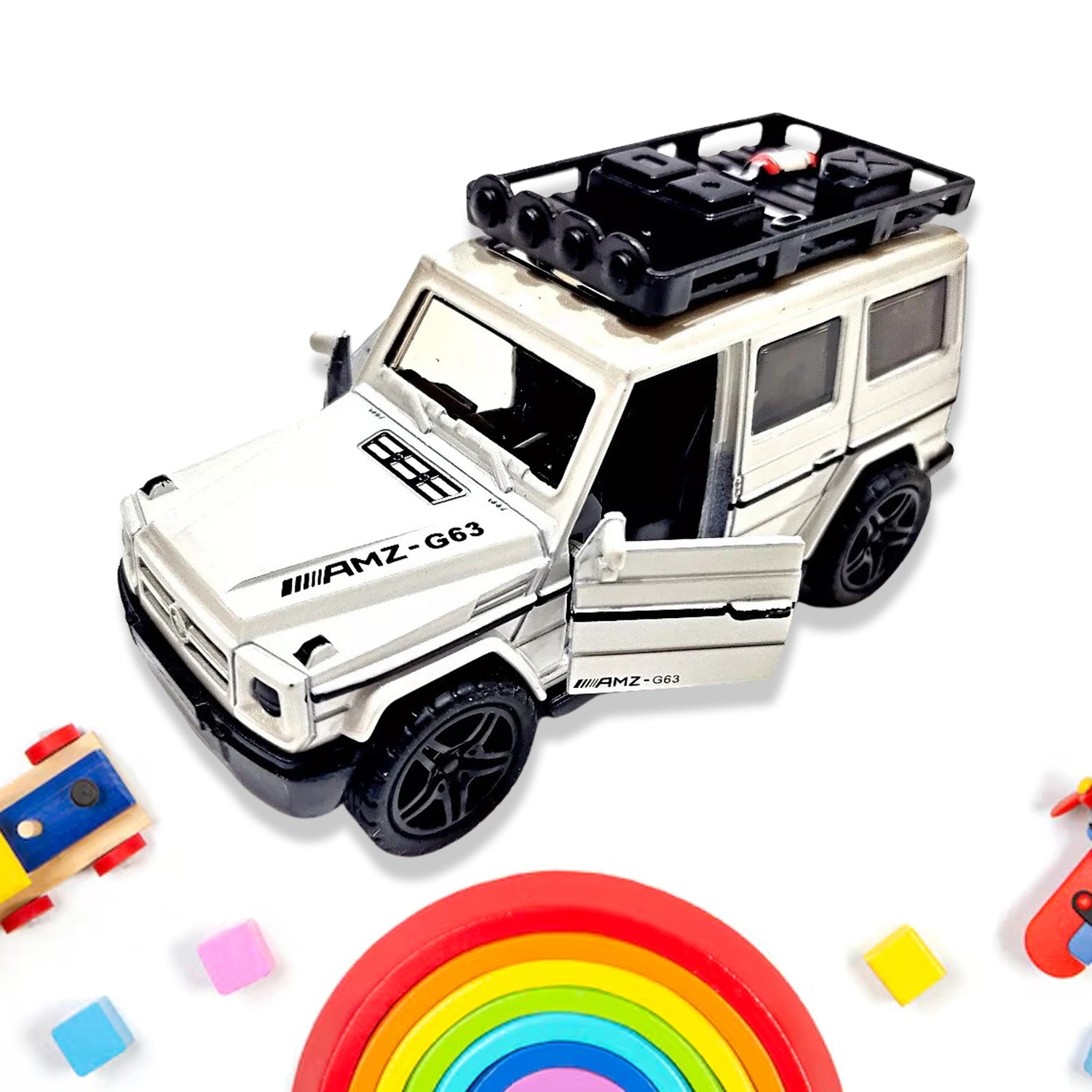 Alloy Metal Pull Back Die-cast Car, Jeep Model Car Off Road Die cast Metal Pullback Toy car with Doors Open Boys Gifts Toys for Kids Age 3+ Years (Pack of 1) - Bhavnagar Deodap