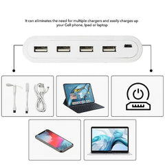 4in1 hub is USB For Pen drive, Mouse, Keyboards, Camera, Mobile, Tablet, PC, Laptop, TV, Study table, CHARGING Extension HUB Portable (1 pc) - Bhavnagar Deodap