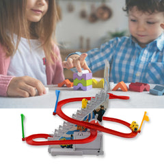 Ducks Climb Stairs Toy Roller Coaster, Electric Duck Chasing Race Track Set, Fun Duck Stair Climbing Toy with Flashing Lights Music and 3 Ducks, Small Ducks Climbing Toys - Bhavnagar Deodap