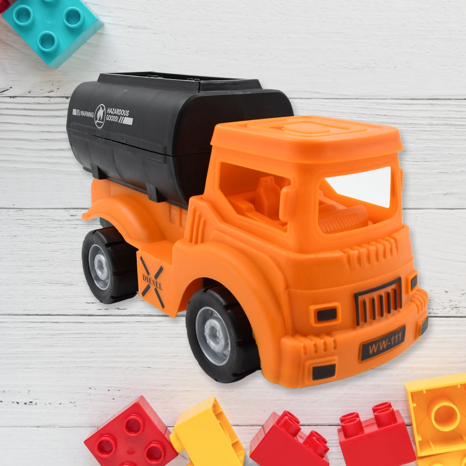 Tanker Truck Toys for Kids, friction power Vehicles Toy Truck, Plastic Truck, Friction Power Toy Trucks For Boys Girls, & Kids (1 Pc / Mix Color) - Bhavnagar Deodap