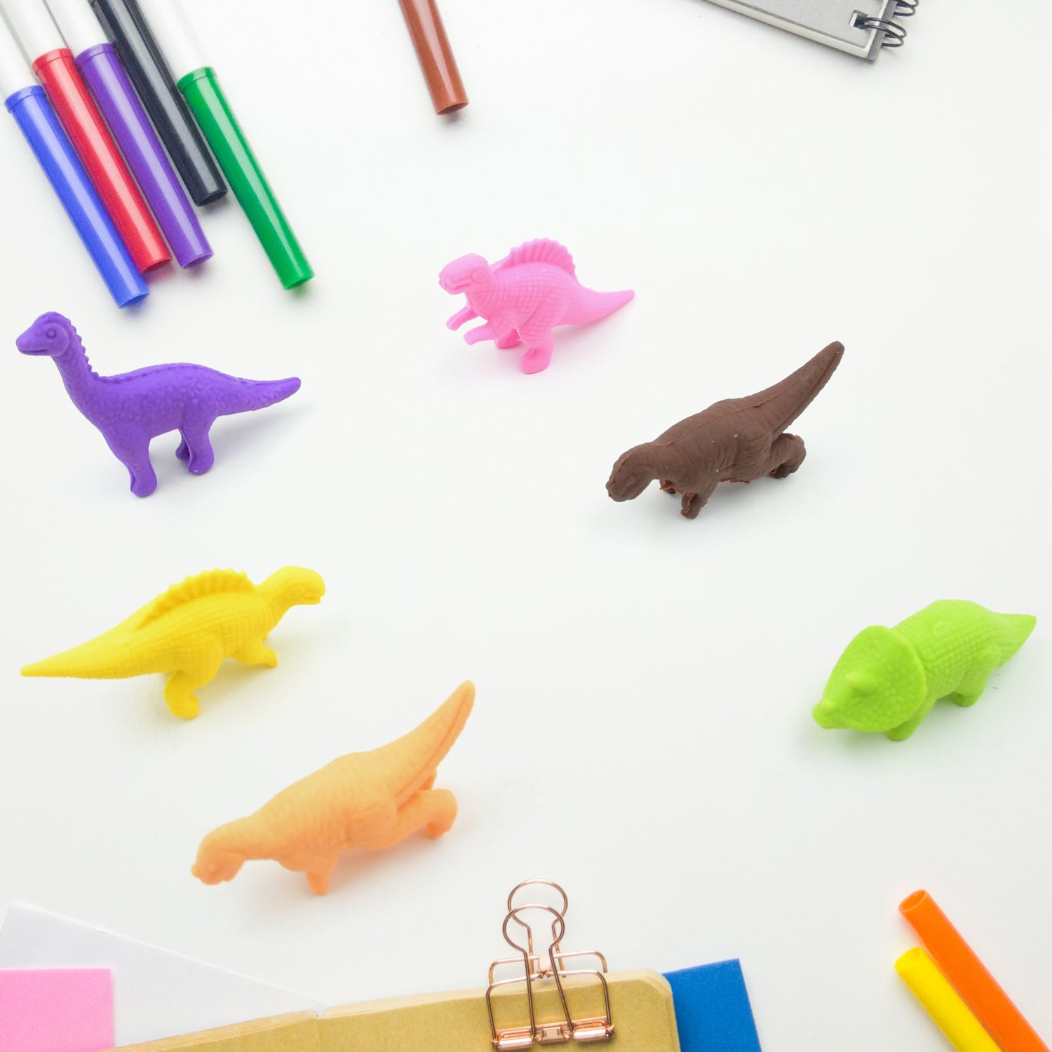 Dinosaur Shaped Erasers Animal Erasers for Kids, Dinosaur Erasers Puzzle 3D Eraser, Mini Eraser Dinosaur Toys, Desk Pets for Students Classroom Prizes Class Rewards Party Favors (6 Pcs Set ) - Bhavnagar Deodap