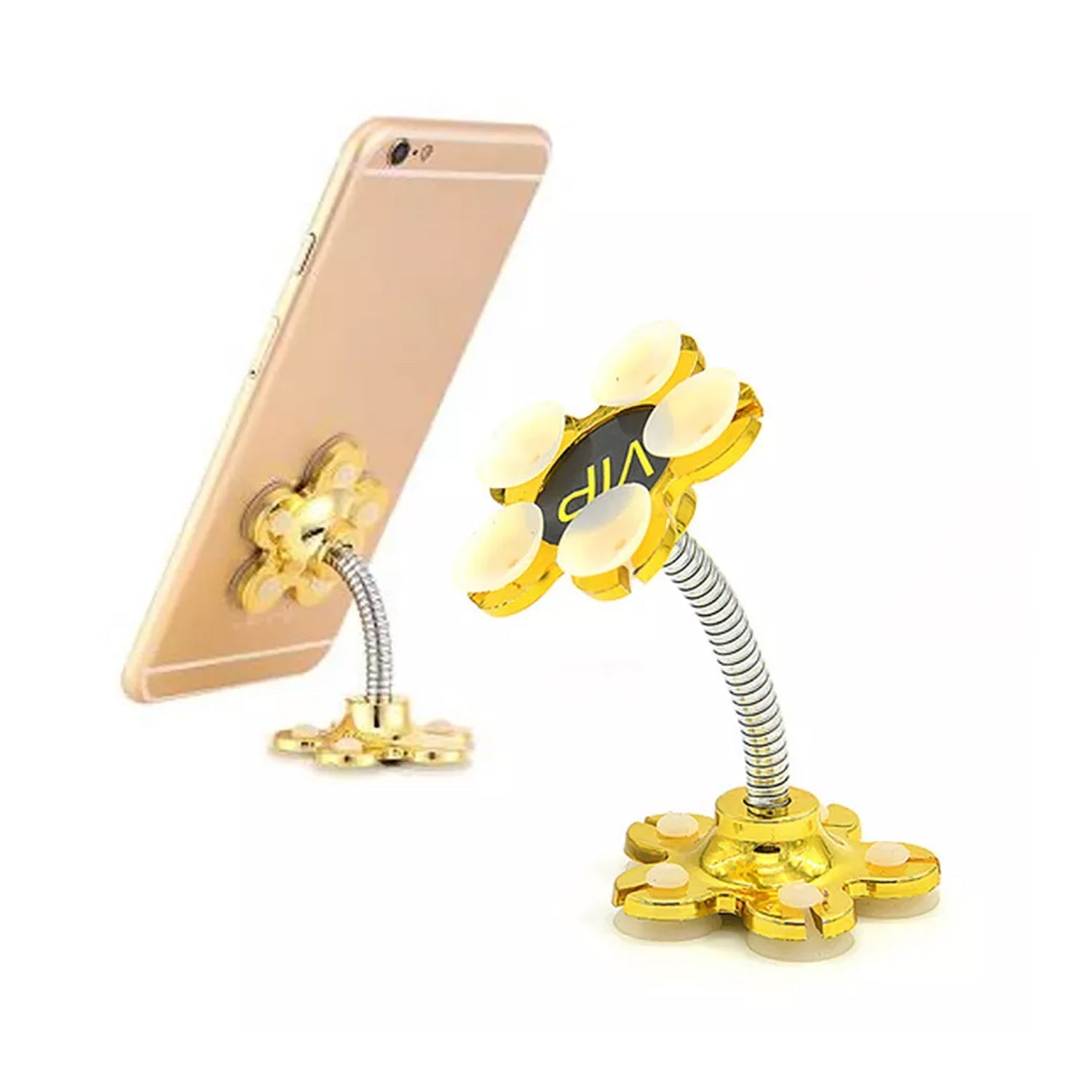 0637A Phone Holder, 360°Rotatable Phone Stand Multi-Function Double-Sided Suction Cup Mobile Phone Holder 