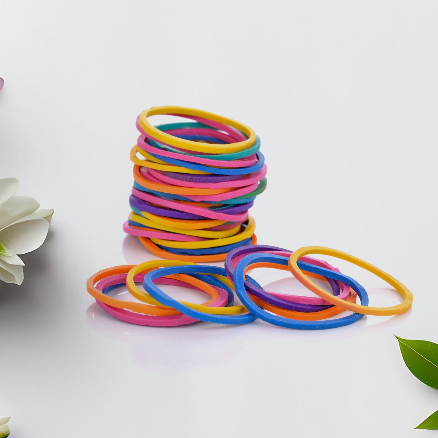 RUBBER BAND FOR OFFICE/HOME AND KITCHEN ACCESSORIES ITEM PRODUCTS, ELASTIC RUBBER BANDS, FLEXIBLE REUSABLE NYLON ELASTIC UNBREAKABLE, FOR STATIONERY, SCHOOL MULTICOLOR - Bhavnagar Deodap