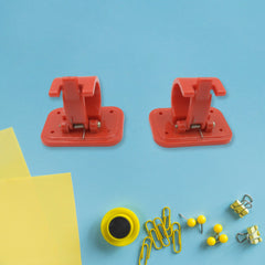 Drill-In Curtain Rod Brackets (2 Pc): Adjustable Hooks, Screws Included (Mix Color), Bathroom, Kitchen - Bhavnagar Deodap