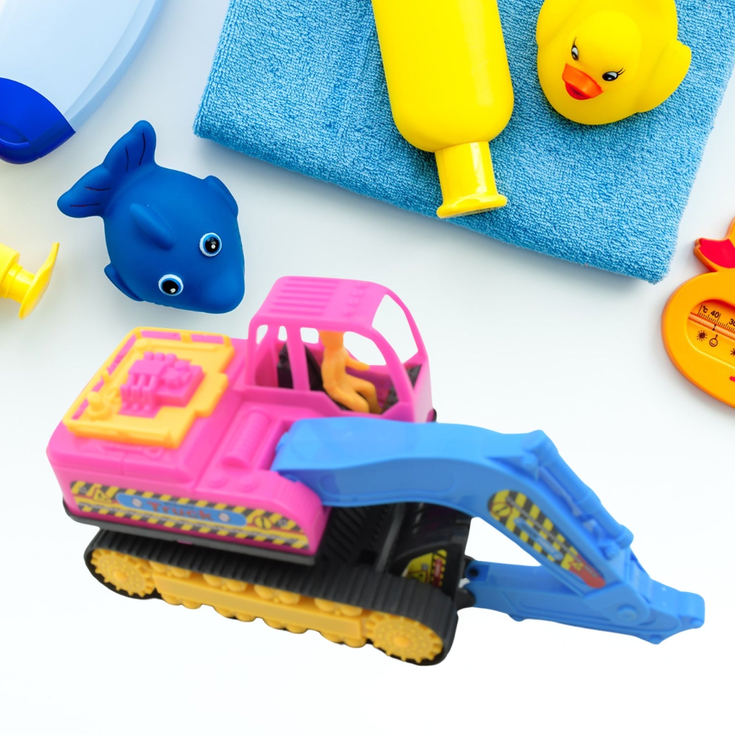 Friction Powered Construction JCB for Kids, Plastic Moving Smooth, Construction Vehicles for Kids | Construction Toy | Pull Back | Toys Mini Construction Series (1 Pc) - Bhavnagar Deodap