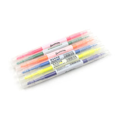 Dual-Headed Highlighter 6 Colors Double head Highlighter Pen, Perfect for Bible Study, Classroom and office for Children and Students (6 Pc Set) - Bhavnagar Deodap