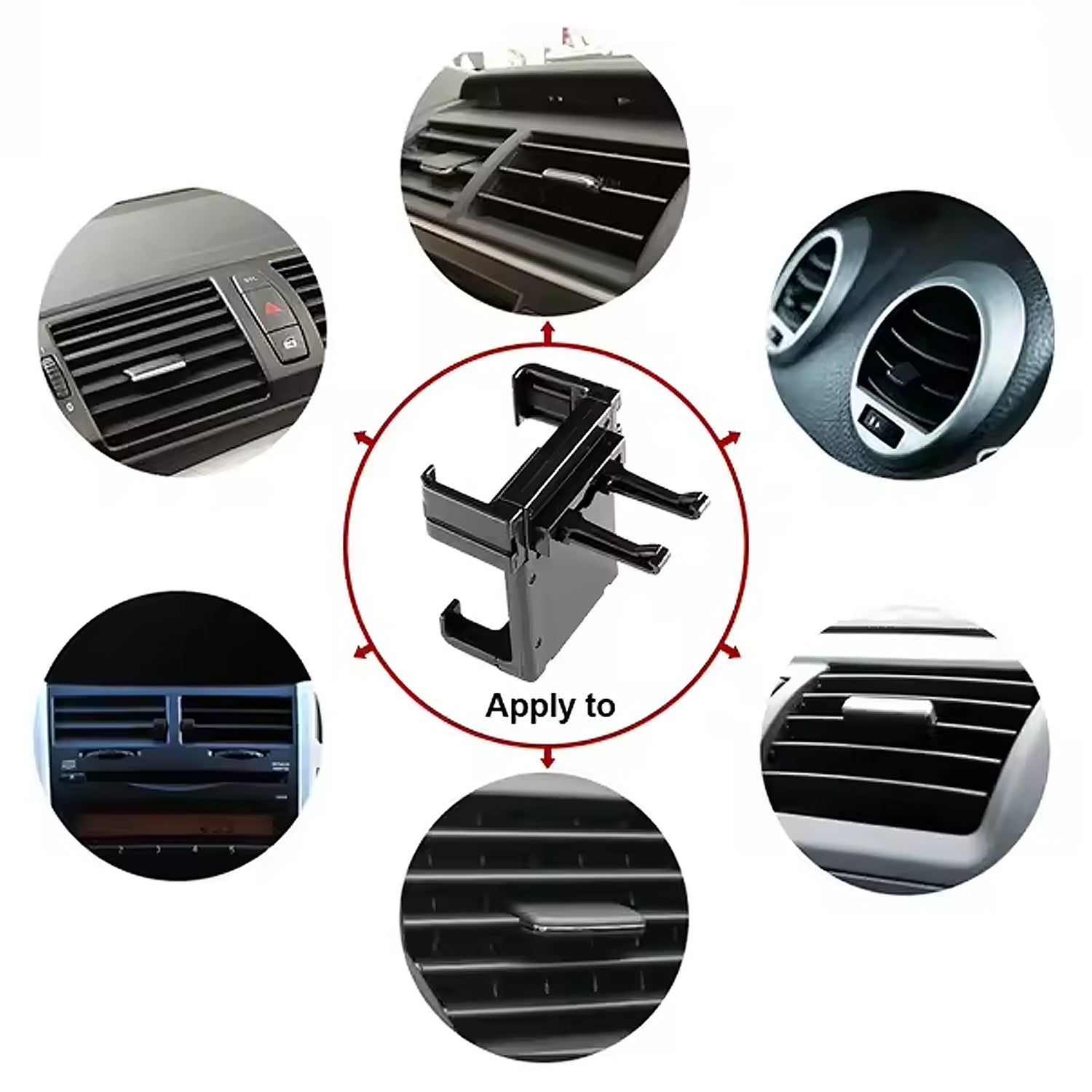 12857 Smartphone Car Phone Holder Car Air Conditioning Vent Phone Holder, Holder Stand for Mobile Phone Cellphone GPS, Dashboard Bracket for Car (1 Pc) - Bhavnagar Deodap