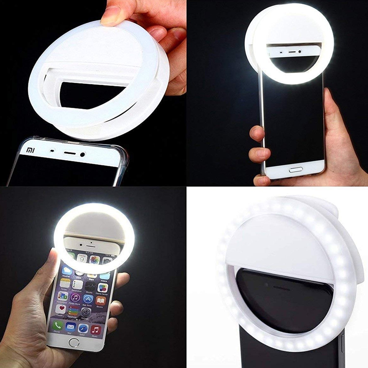 Selfie Flash Ring Light with 3 Level of Brightness,Selfie Ring Light used for applying bright shade over face during taking selfies and making videos for Photography Video Calling for Smart Phones Tablet (1 Pc) - Bhavnagar Deodap