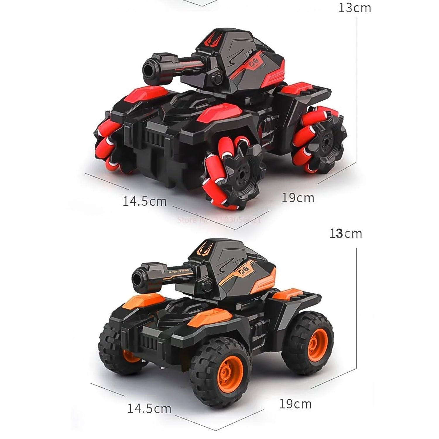 New Remote Control Vehicle 4wd Off Road Climbing Vehicle Water Bomb Armored Tank Battle Launcher Boys' Children's Toy Car (1 pc / With Remote) - Bhavnagar Deodap