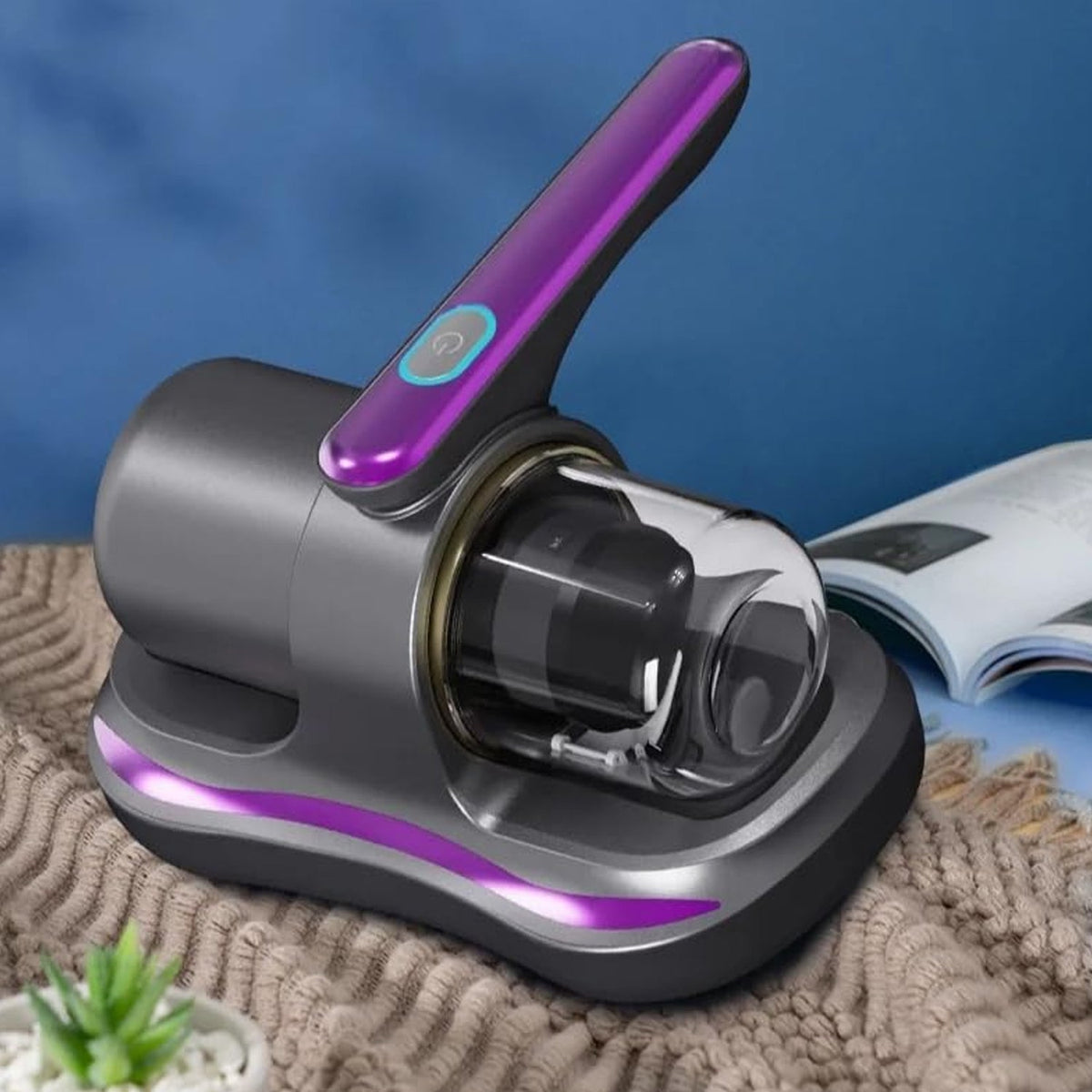 Powerful Suction Portable Handheld Vacuum Cleaner - Low Noise Vacuum Cleaner for Bed - Cordless Vacuum Cleaner for Car Seat Crevices Pillows, Mattresses, Sofas Wireless Anti Dust and Mite Cleaner - Bhavnagar Deodap