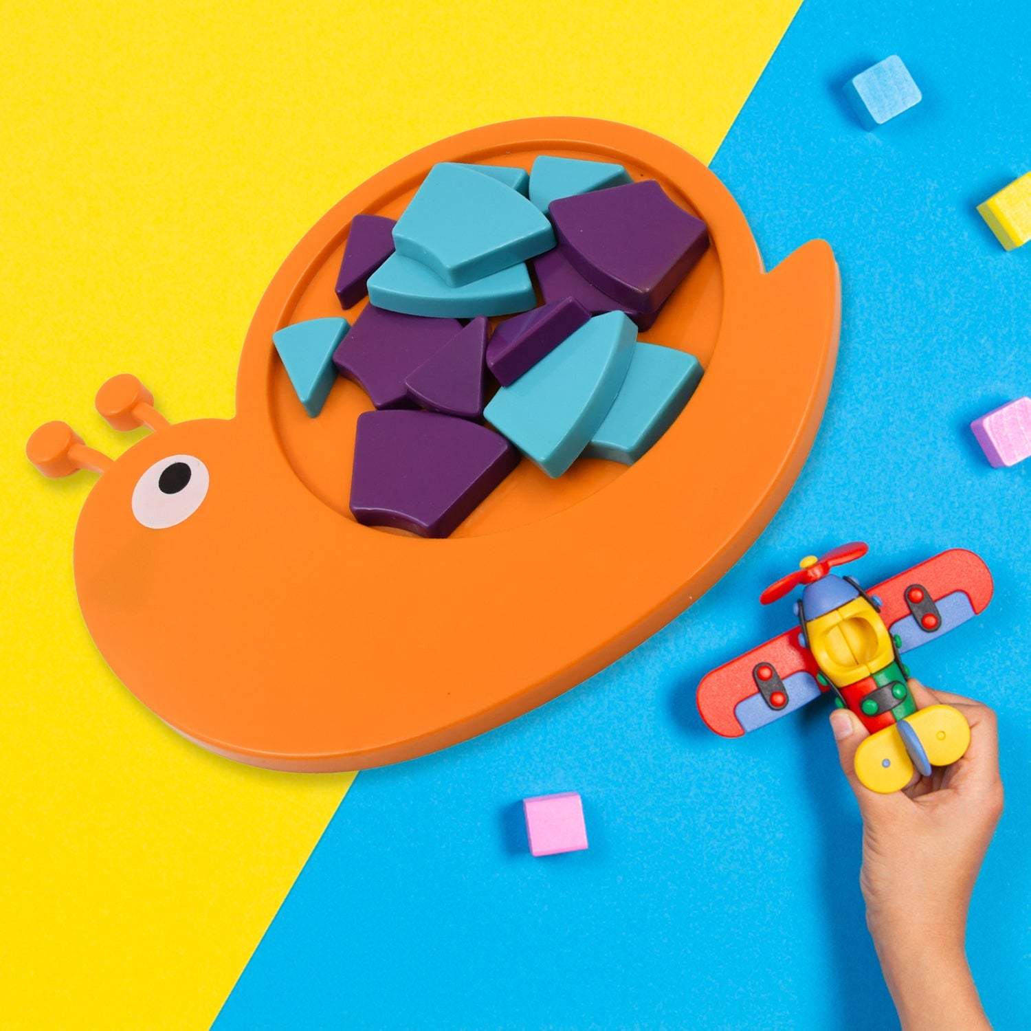 Toys Snail Puzzle Kids, Mini Travel Puzzle Games & Pre School Toys Develops Motor & Reasoning Skills STEM Educational Toy, Birthday Gifts 3 - 6 Year kids, Brain Games for Kids, Building Blocks for Kids (Mix Color) - Bhavnagar Deodap