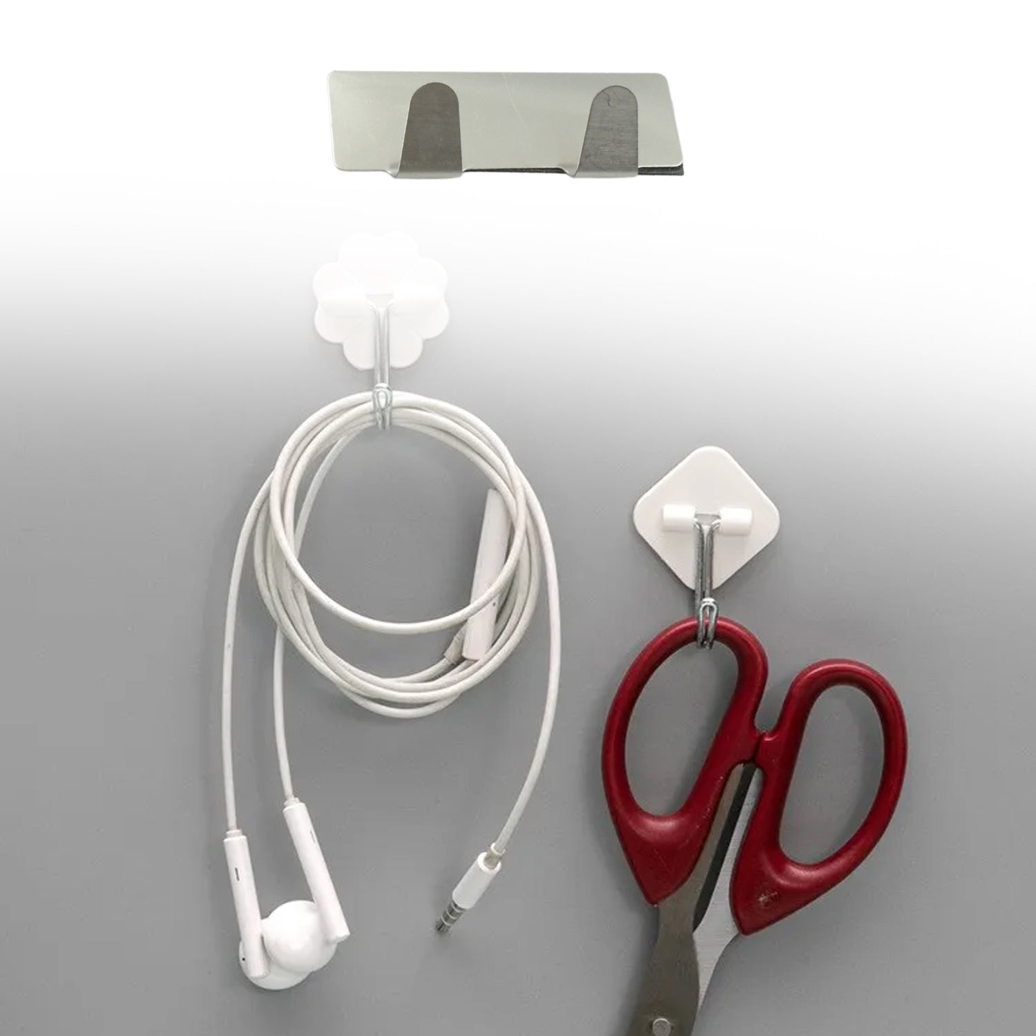 Self-Adhesive Wall Hooks (6 Pcs): Stainless Steel, Multipurpose for Home - Bhavnagar Deodap