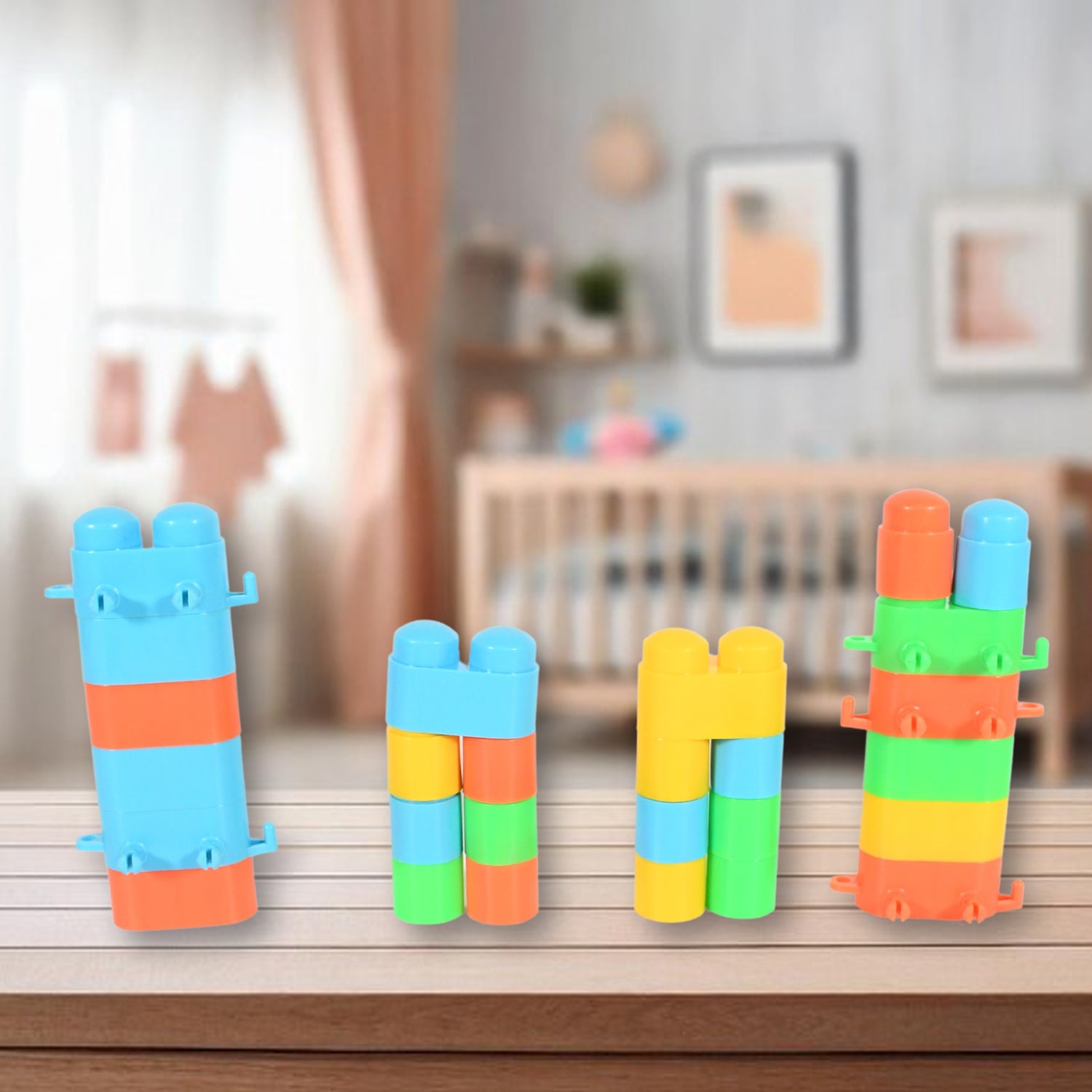 Puzzle Blocks Toys Building and Construction Block Set for Children Boys and Girls (Multicolor) - Bhavnagar Deodap