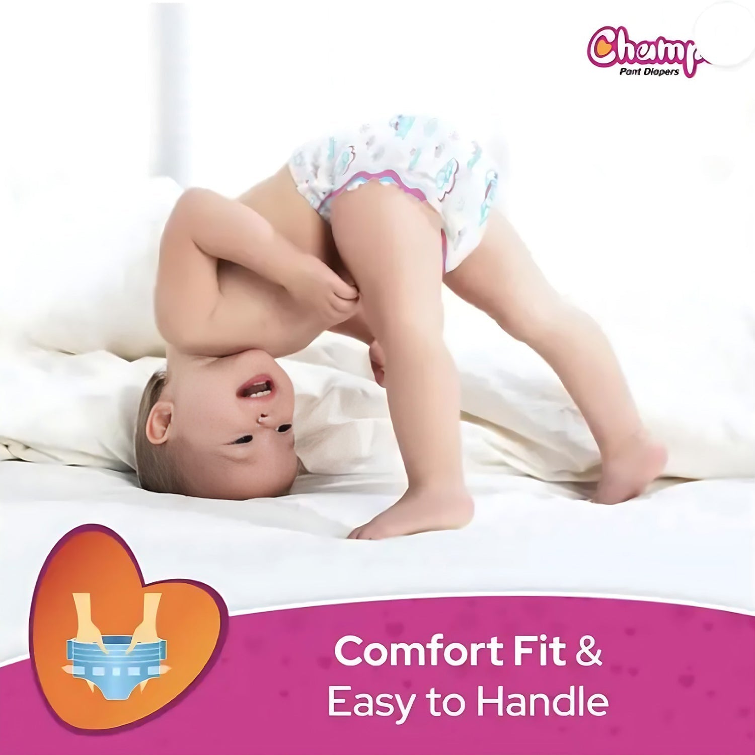 Champs Travel Diapers (Large, 10 Pcs): Leakproof, Soft & Dry, Baby Diaper Pants - Bhavnagar Deodap