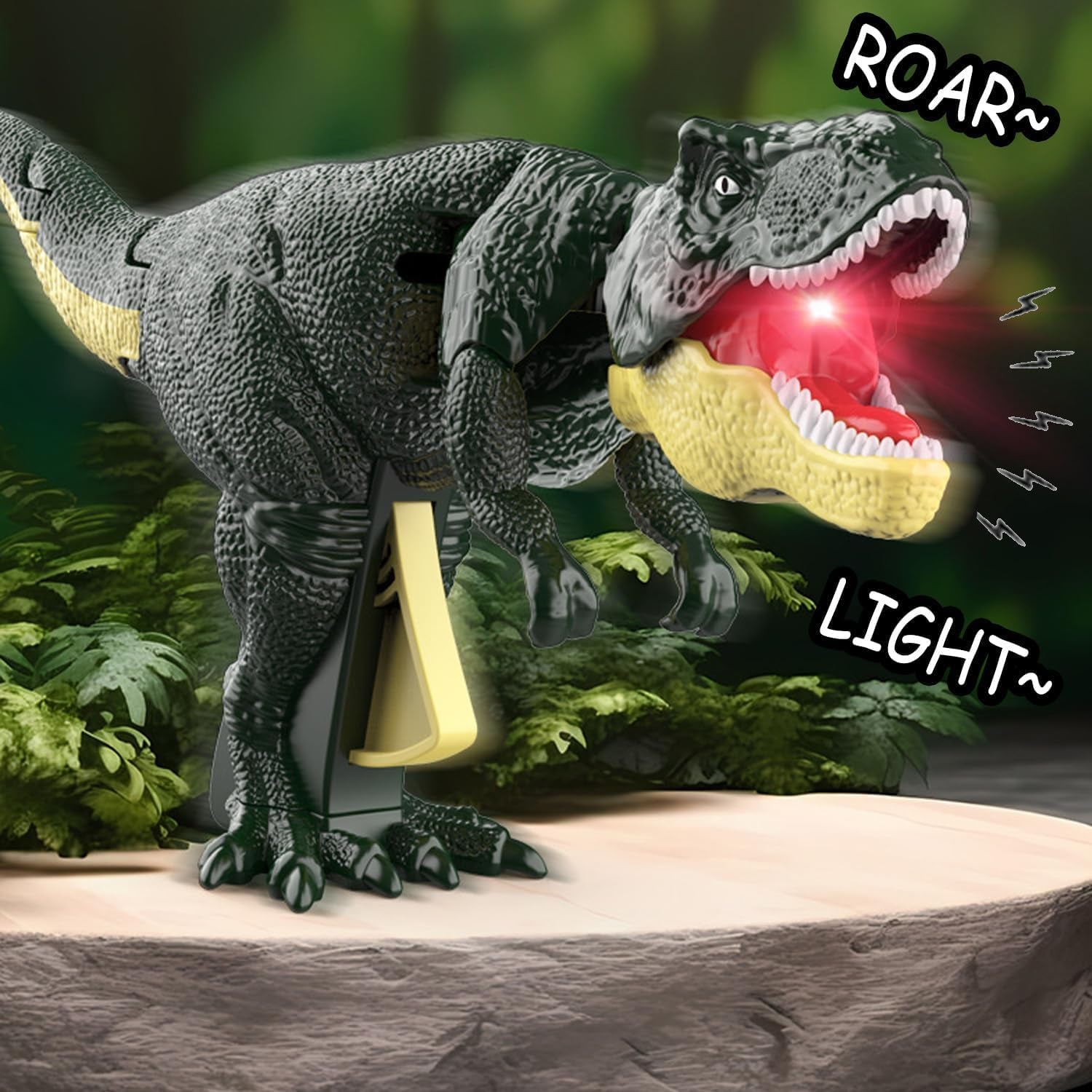 Dinosaur Roaring Toys Trigger, Dinosaurs Toys with Dinosaur Sound Lighting Model Vibrating Head Moving (3 + Years / 1 Pc) - Bhavnagar Deodap