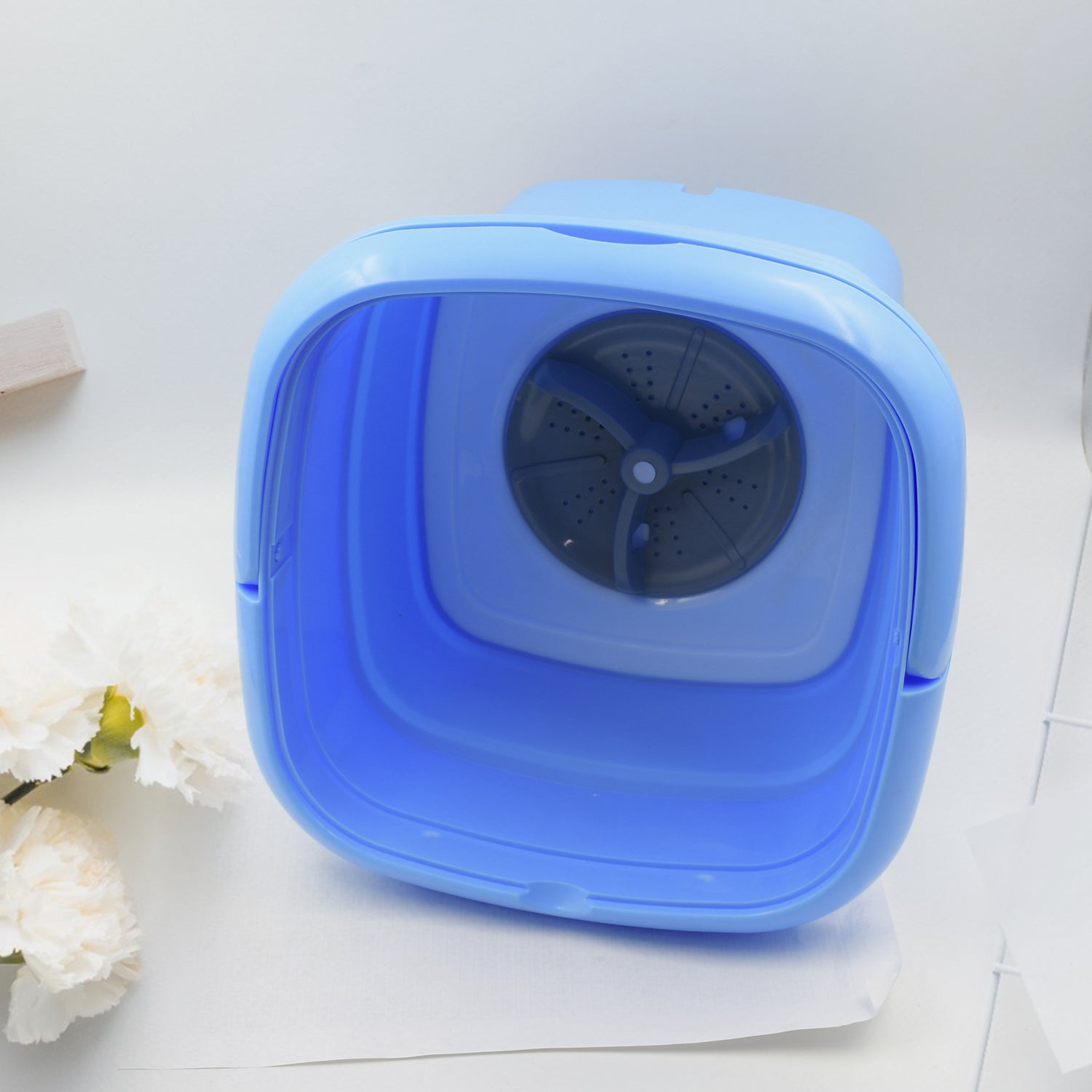 Mini Washing Machine Foldable Mini Washer with Drain Basket Portable Washing Machine Foldable for Laundry Travel Camping RV Baby Clothes - Bhavnagar Deodap