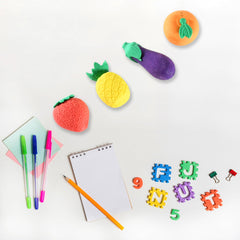 Mini Cute Vegetables and Fruits Erasers or Pencil Rubbers for Kids, 1 Set Fancy & Stylish Colorful Erasers for Children, Eraser Set for Return Gift, Birthday Party, School Prize, 3D Erasers  (4 pc Set) - Bhavnagar Deodap