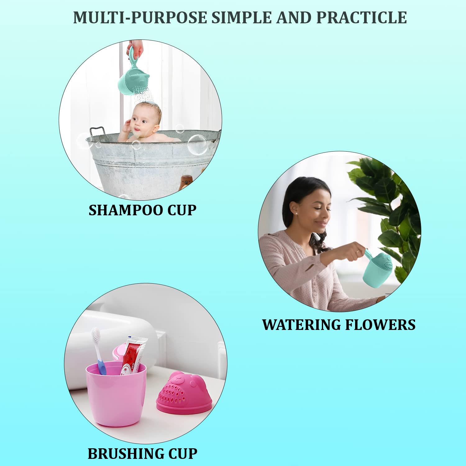 Baby Shampoo Shower Cup Safe Soft Bathing Water Scorpion Baby Bath Tumbler Hair Washing Mug Rainer - Bhavnagar Deodap