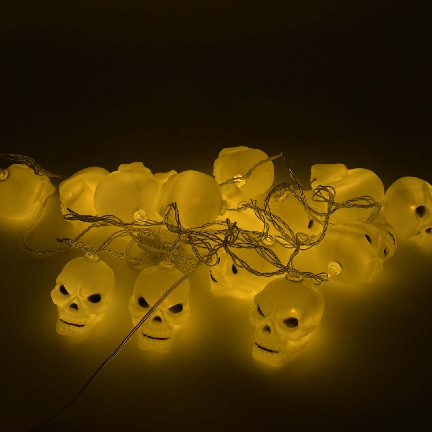 Halloween Decoration Outdoor Indoor Skeleton Head Skulls String Light Set Blow Mold, Decoration Lights Fairy Lights Led Garlands Halloween Decor Garland Decor Wreath Pumpkin - Bhavnagar Deodap