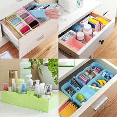 Multi-Function Desktop Drawer Storage Box Clothing Organizer 5 Grid Storage Box Underwear Socks ,Ties Organizer Box (4 Pc Set) - Bhavnagar Deodap