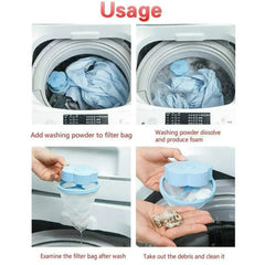 WASHING MACHINE FLOATING FILTER LINT MESH BAG NET POUCH HAIR / LINT CATCHER HOUSEHOLD TOOL - Bhavnagar Deodap