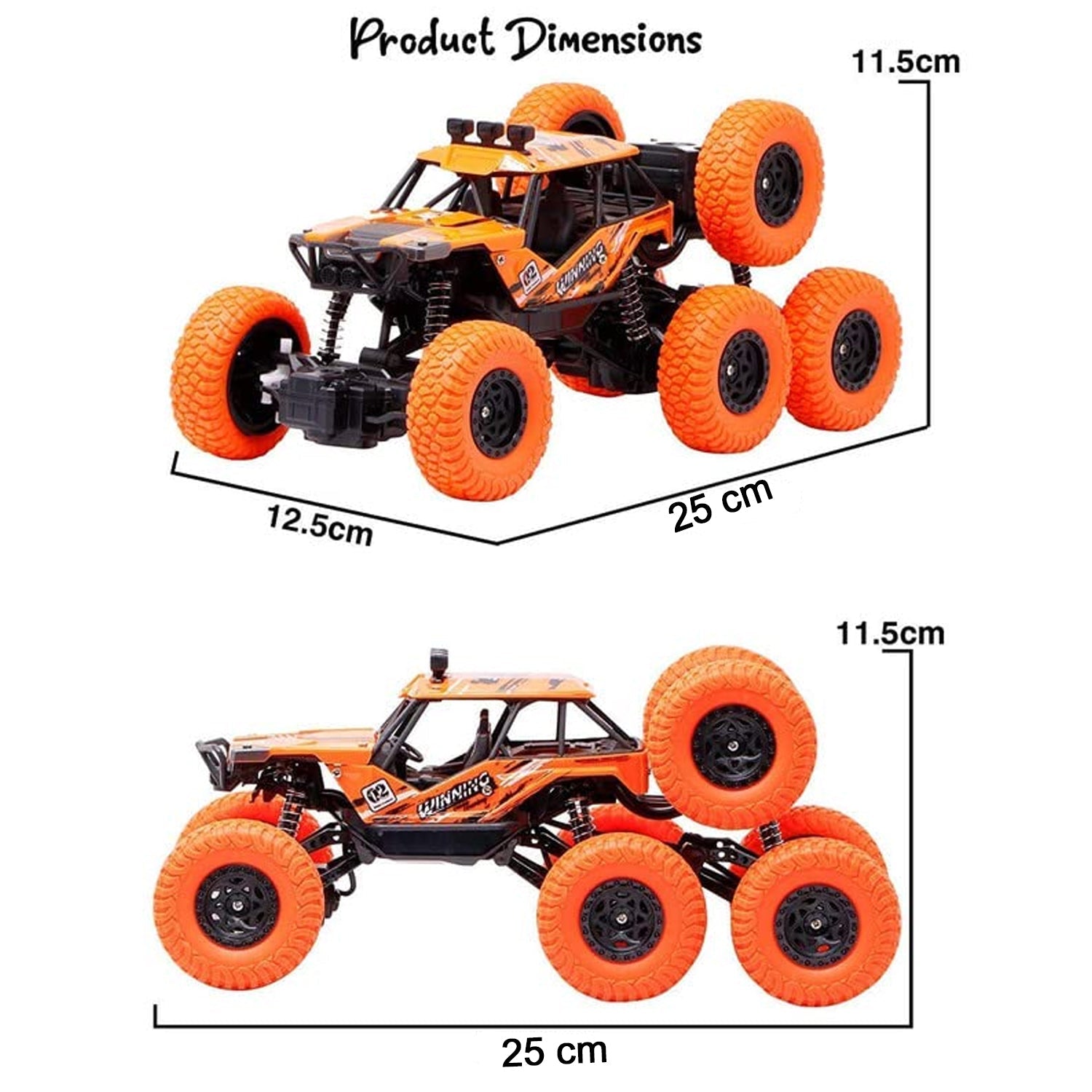 Rock Climber Car, 8 Wheels Climbing Car (1 Pc / Remote Battery Not Included) - Bhavnagar Deodap