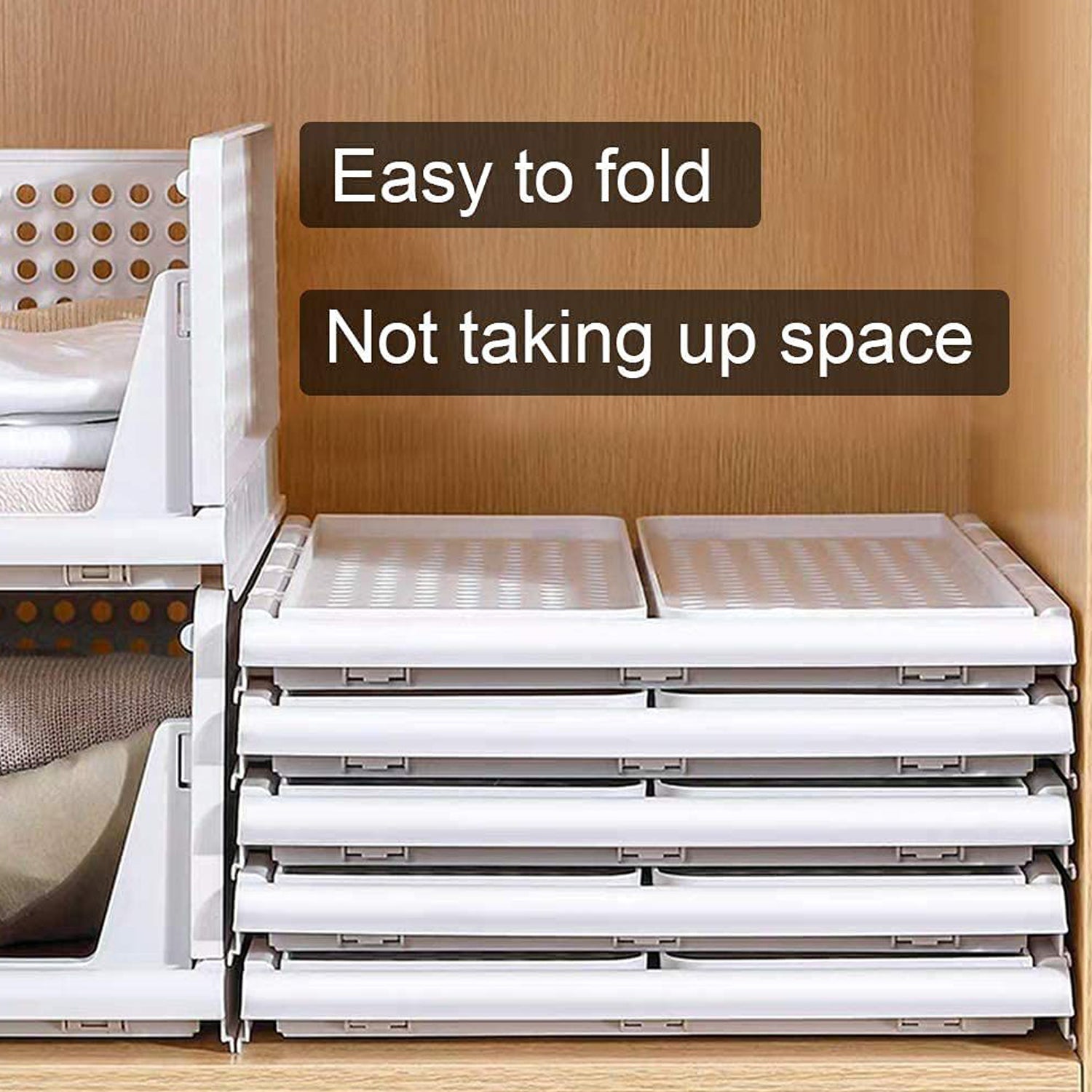 Clothes Organizer 4 layer Drawer for Wardrobe Cupboard Organizer for Clothes Foldable and Stackable Closet Organizer Drawer Organizer for Clothes Multi Purpose Plastic Drawer - Bhavnagar Deodap