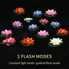 Water Floating Smokeless Candles & Lotus Flowers Sensor Led TeaLight for Outdoor and Indoor Decoration - Pack of 6 Candle (Pack of 6) - Bhavnagar Deodap