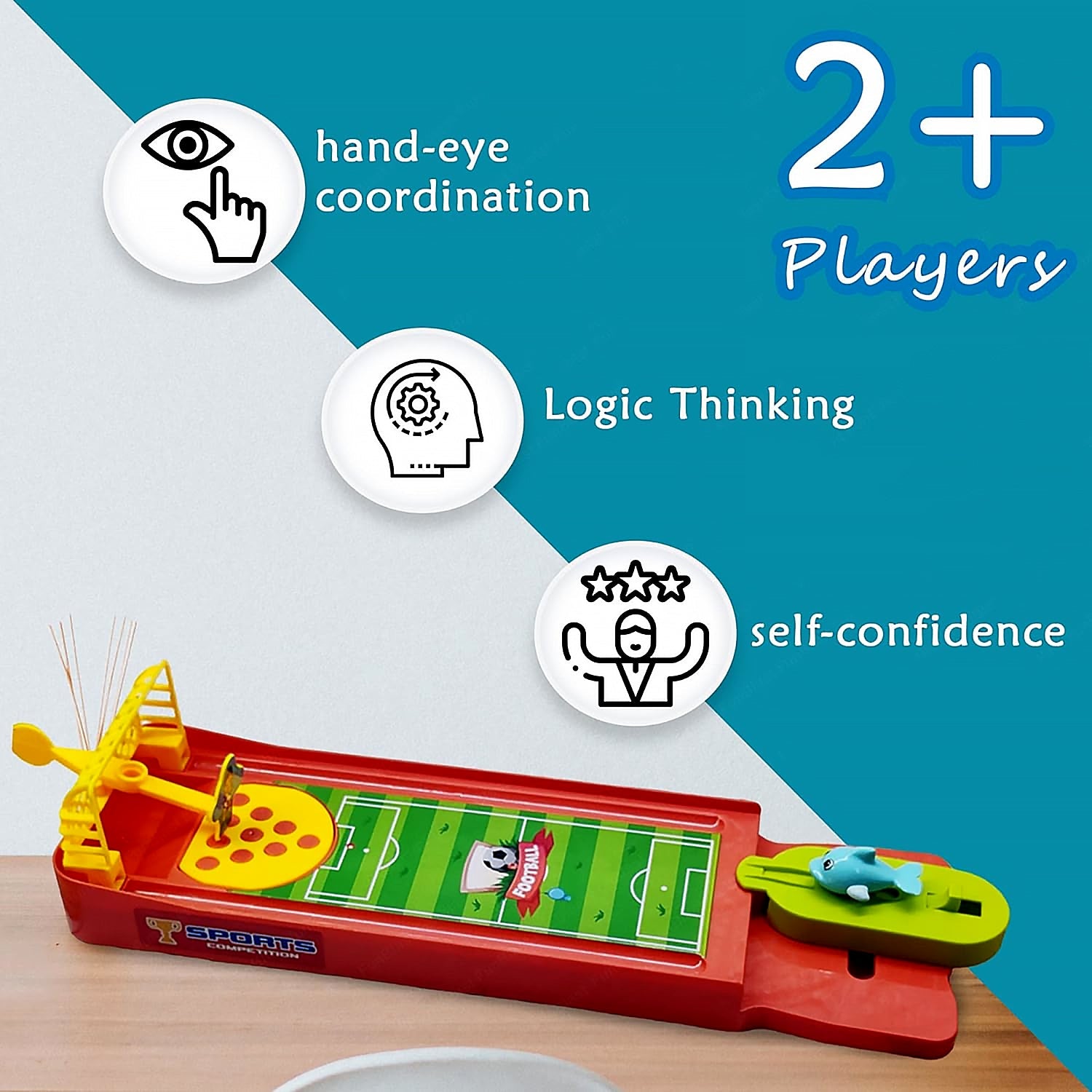 Mini Table Top Finger Football Game for Kids-Desktop Game for Kids & Adults, Fun Indoor Finger Bowling Game for Boys & Girls, Family Board Game - Bhavnagar Deodap