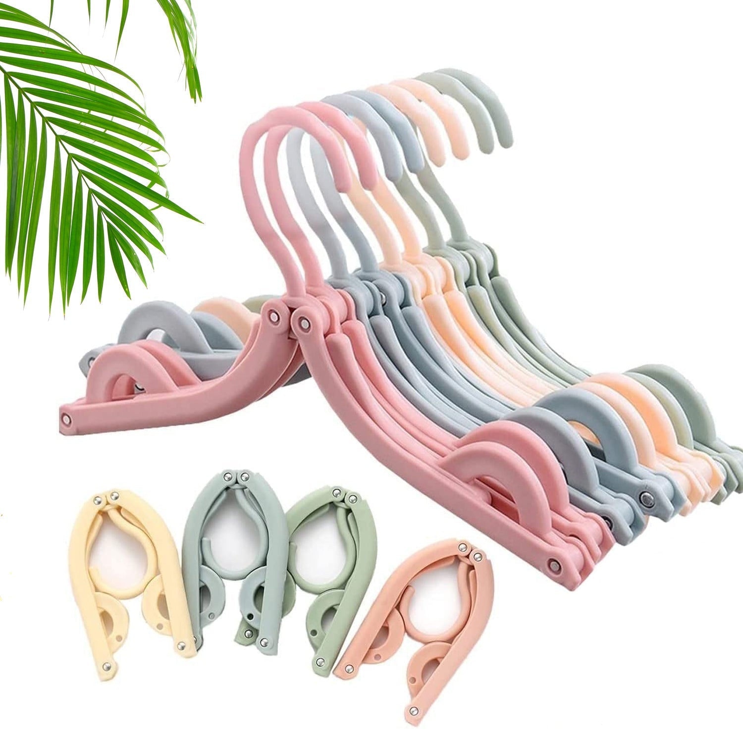 10 Pcs Portable Folding Clothes Hanger Creative Travel Easy to Carry Clothes Hanger for Adults and Children - Bhavnagar Deodap