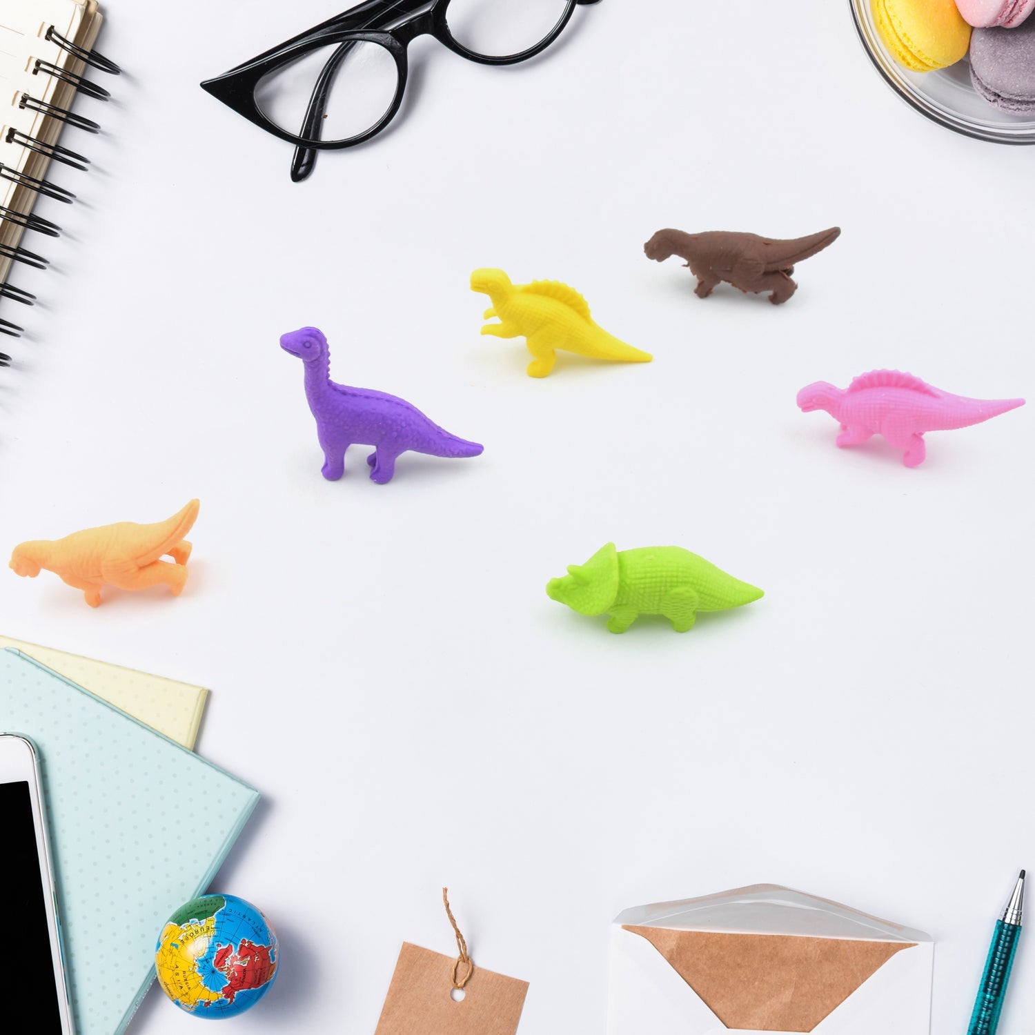 Dinosaur Shaped Erasers Animal Erasers for Kids, Dinosaur Erasers Puzzle 3D Eraser, Mini Eraser Dinosaur Toys, Desk Pets for Students Classroom Prizes Class Rewards Party Favors (6 Pcs Set ) - Bhavnagar Deodap